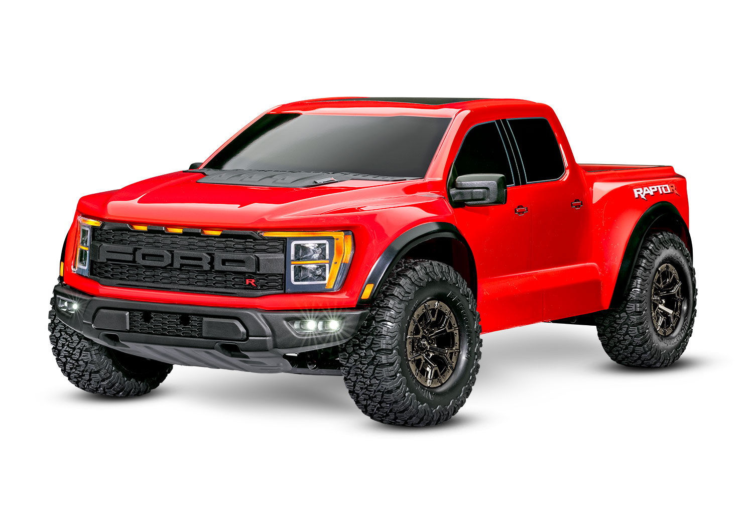 รถบังคับวิทยุยี่ห้อ TRAXXAS (แทร็คซัส) Ford F-150 Raptor R ขนาด 1/10 ระบบขับเคลื่อน 4 ล้อ มีระบบ TSM (ไม่มีแบตเตอรี่ และเครื่องชาร์จ) ราคา 22,800 บาท*ส่งฟรี