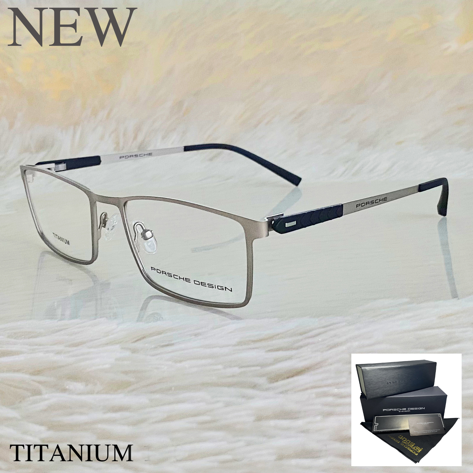 Fashion แว่นตา ทรงสปอร์ต กรอบแว่นตา สำหรับตัดเลนส์ แว่นตา 52 สีเงิน ไทเทเนียม Titanium ขาสปริงไม่ใช้น็อต น้ำหนักเบา ทนทาน รับตัดเลนส์ ราคา 1,997 บาท*ส่งฟรี