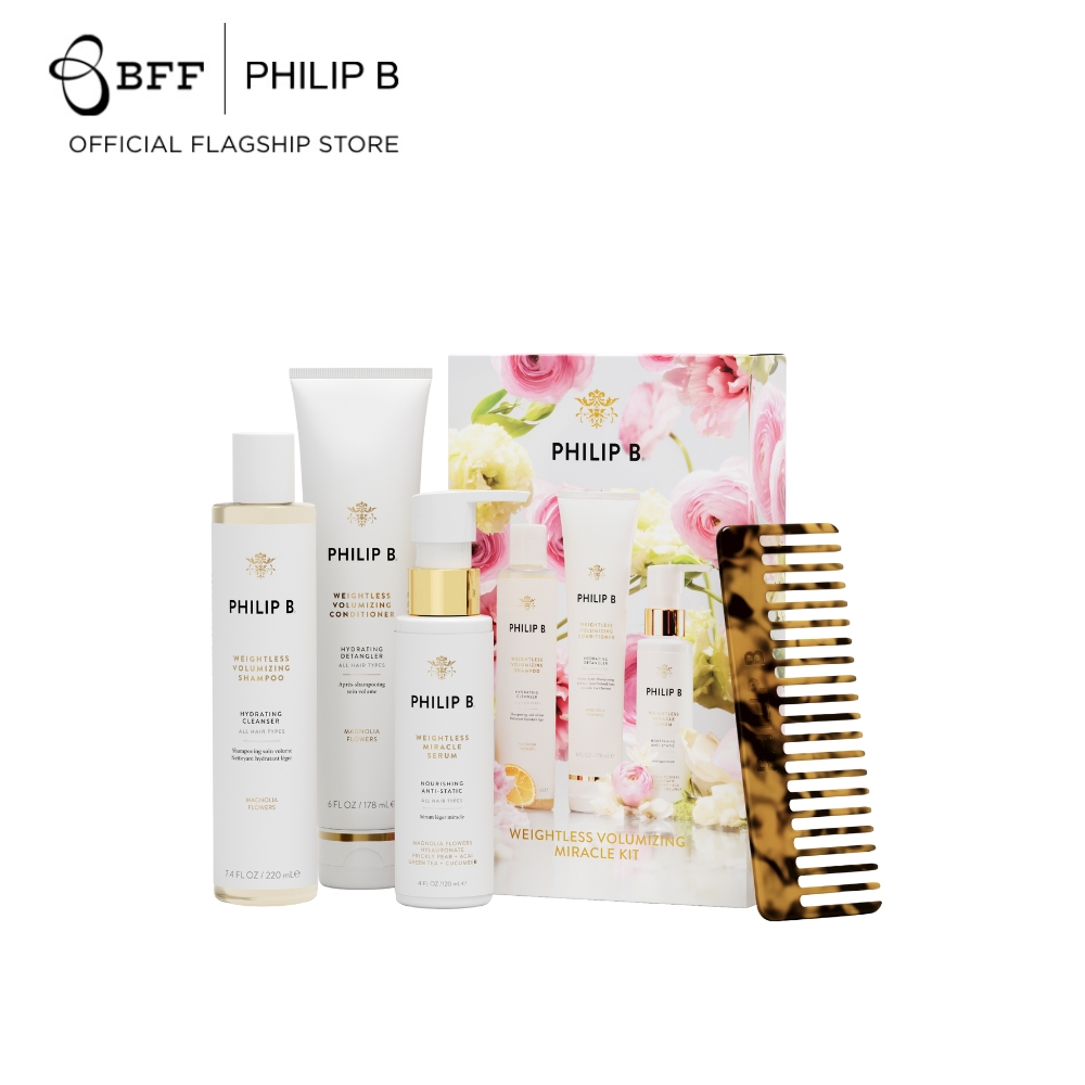 Philip B - Weightless Volumizing Miracle Kit Hair Care Set, Hair Is Full, Has Volume. ราคา 5,950 บาท*ส่งฟรี