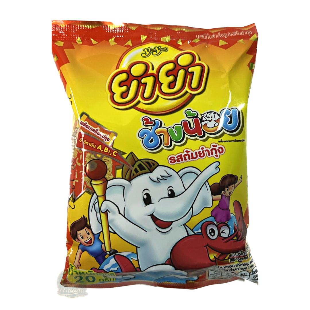 ช้างน้อย ยำยำช้างน้อย บะหมี่กึ่งสำเร็จรูป รสต้มยำ ขนาด 20 กรัม บรรจุ 12 ซอง ราคา 44 บาท*ส่งฟรี