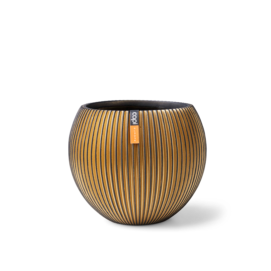 Vase ball Groove (Size D 29 x H 25 cm) - Plant and Flower Pots Capi Europe ราคา 1,350 บาท*ส่งฟรี