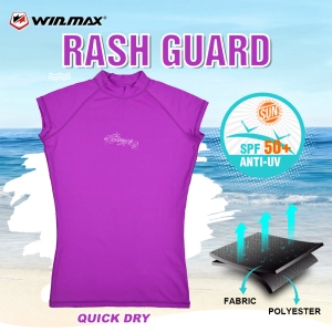 ภาพหน้าปกสินค้าผู้หญิงแขนสั้น RashGuard Wetsuit Snorkel Scuba ชุดดำน้ำ Rash Guard ชุดว่ายน้ำ Surf เสื้อผ้า (สีชมพู) ที่เกี่ยวข้อง