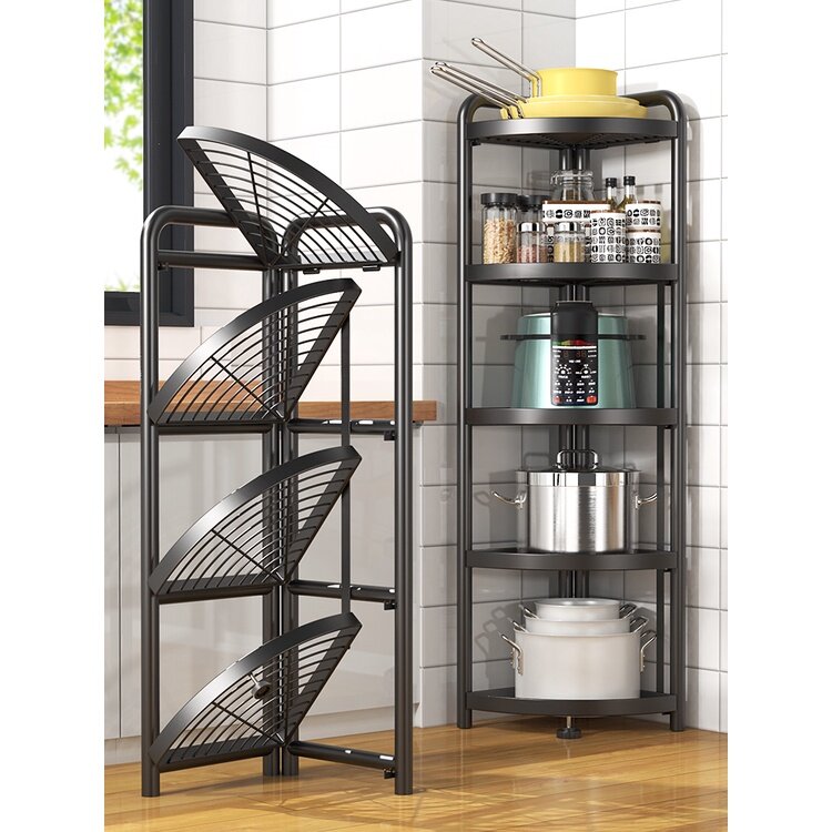 HFJ ชั้นวางหม้อในครัว ชั้นวางของในครัว ชั้นวางของสแตนเลส ชั้นวางเครื่องปรุง ชั้นวางอเนกประสงค์ มี 2 / 3 / 4 / 5 ชั้น ราคา 105 บาท*ส่งฟรี