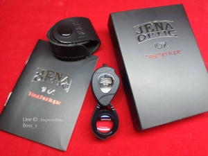 สินค้า JENA OPTIC 10X Taschenlupe จากเยอรมัน เลนส์แก้ว3ชั้น เคลือบมัลติโค๊ต​ แถมฟรีซองหนังตรงรุ่น
