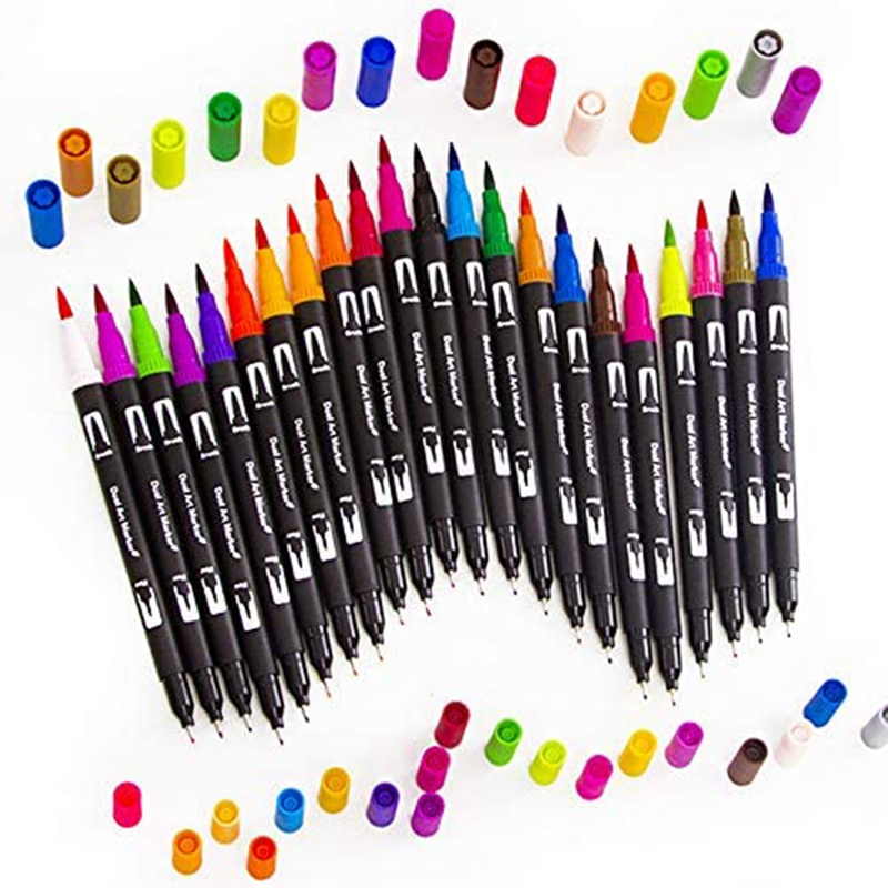 colouring pens dual brush pens felt tip pens art markers drawing, painting 4