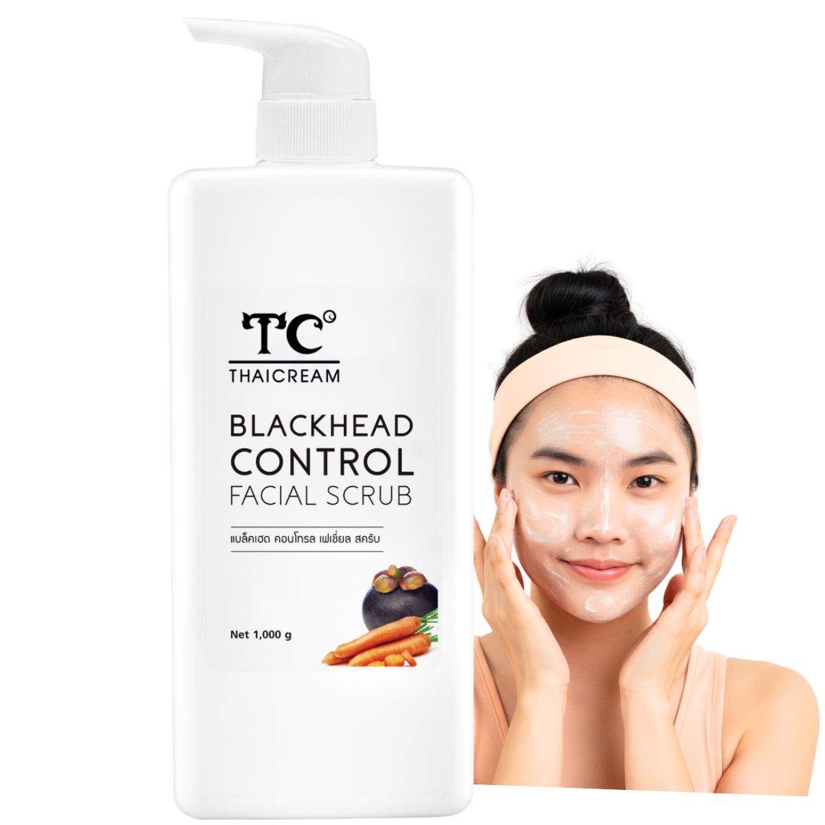 Thaicream Thai Cream Facial Scrub 1kg Facial Scrub Cream for Blackheads No Fragrance Added Thaicream Blackhead Control Facial Scrub Face Scrub Facial Scrub Cream Facial Scrub Cream ราคา 993 บาท*ส่งฟรี
