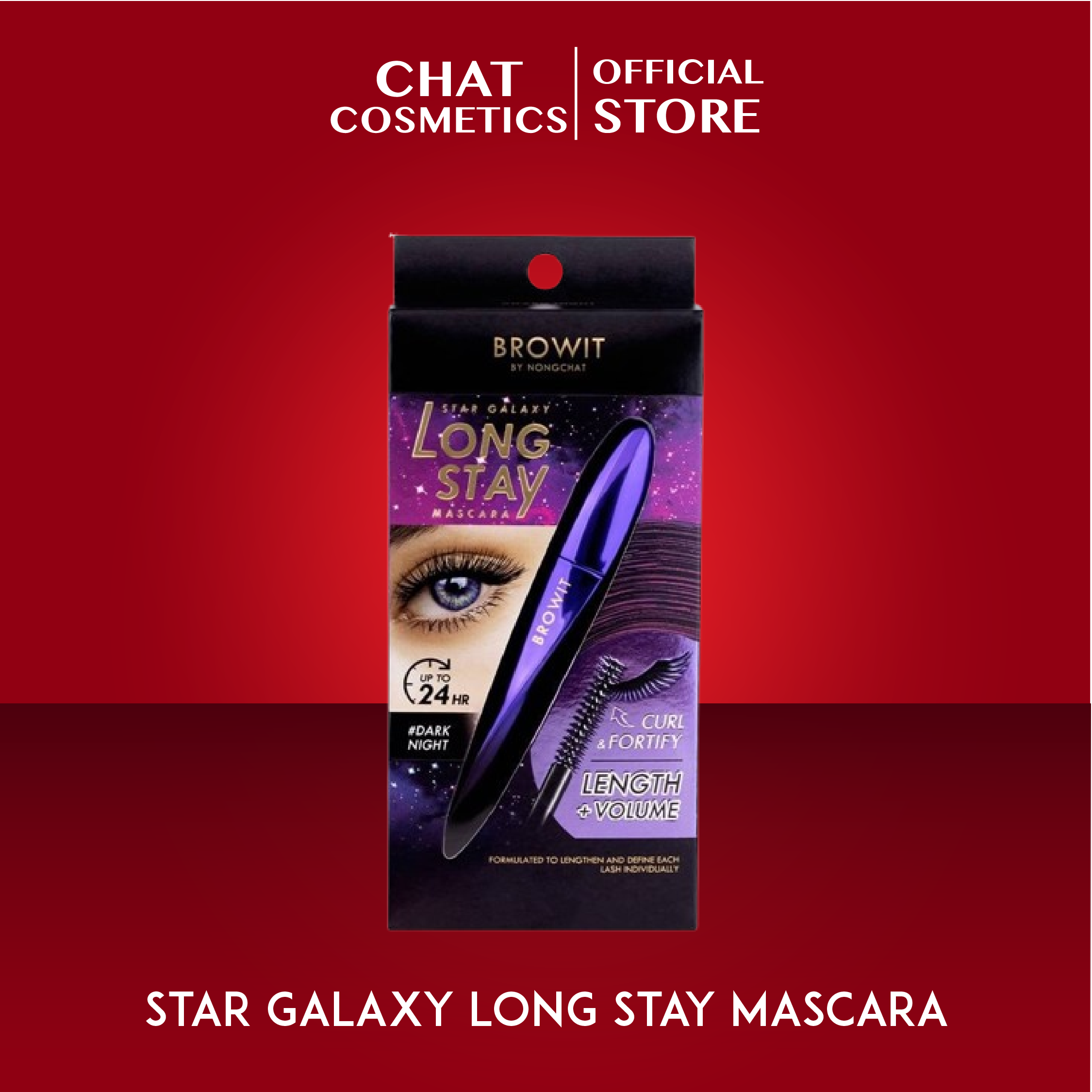 Browit Galaxy Long Stay Mascara, Long and Voluminous Eyelash Mascara ราคา 169 บาท*ส่งฟรี