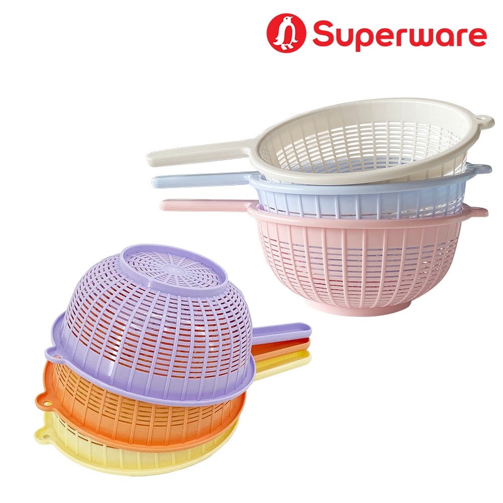 Srithai Superware กระชอนกลมพลาสติกมีด้าม รุ่น B-108 ราคา 29 บาท*ส่งฟรี