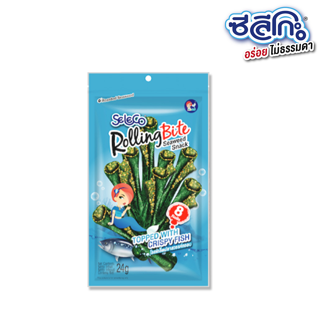 Roasted Rolled Crispy Seaweed Topped with Crispy Fish (24g) ราคา 47 บาท*ส่งฟรี
