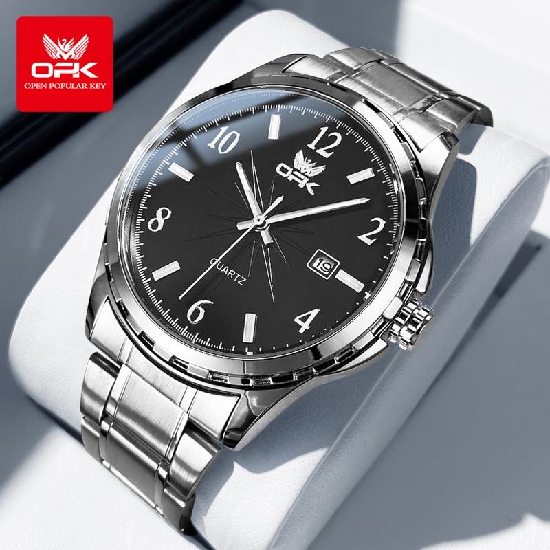 [Opk Men's Watch Waterproof Original Brand Fashion 2026 Quality Products New Style Quartz Watch Luminous Calendar Stainless Steel,OPK Watch For Mans Waterproof Original Branded Fashion 2025 New Style Quality Product Stainless Steel Calendar Luminous Quart ราคา 288 บาท*ส่งฟรี