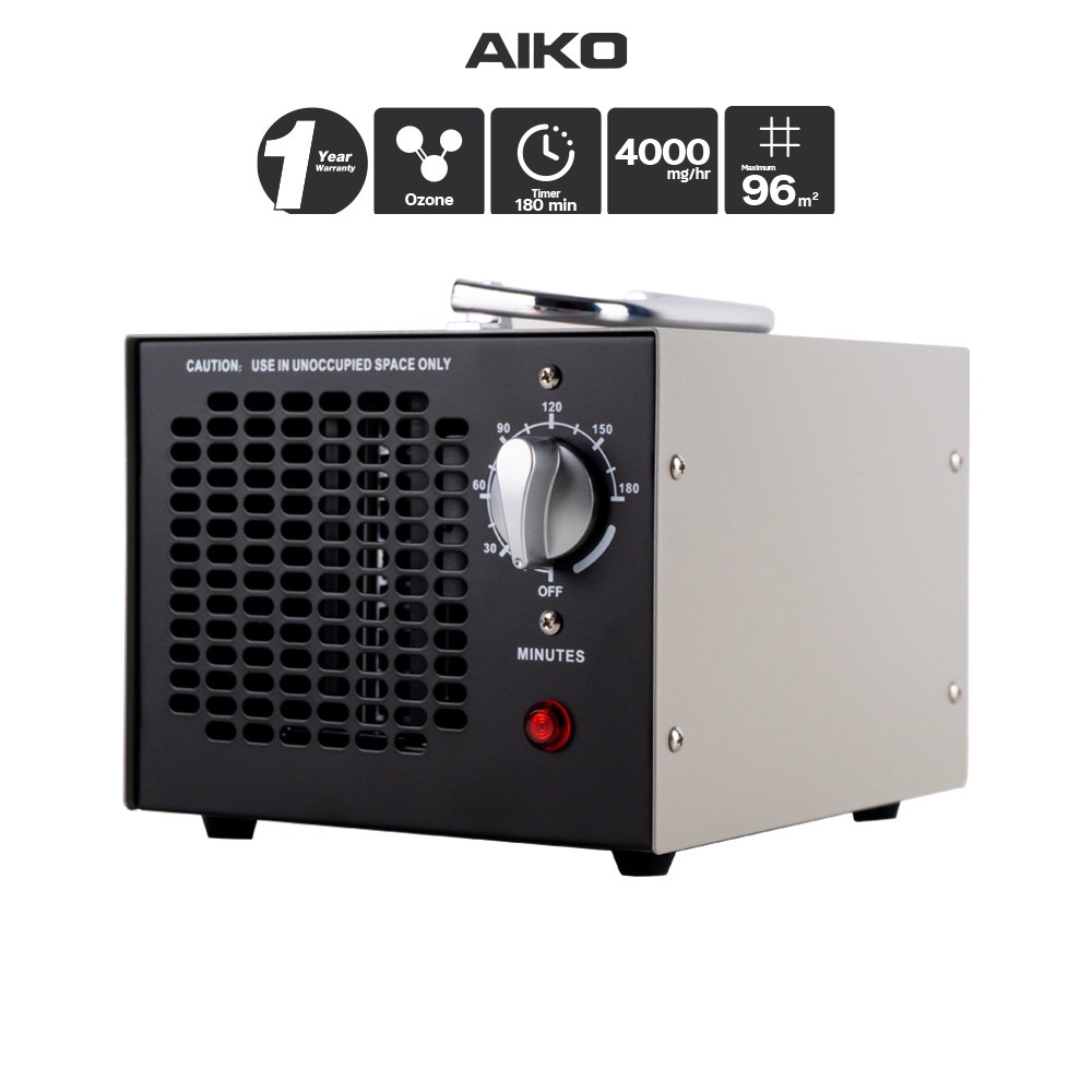 AIKO HE-150R เครื่องผลิตโอโซน 4000 mg กำจัดกลิ่นอับในห้องฟิตเนส ฆ่าเชื้อโรคเชื้อไวรัส 99.99% ราคา 2,790 บาท*ส่งฟรี