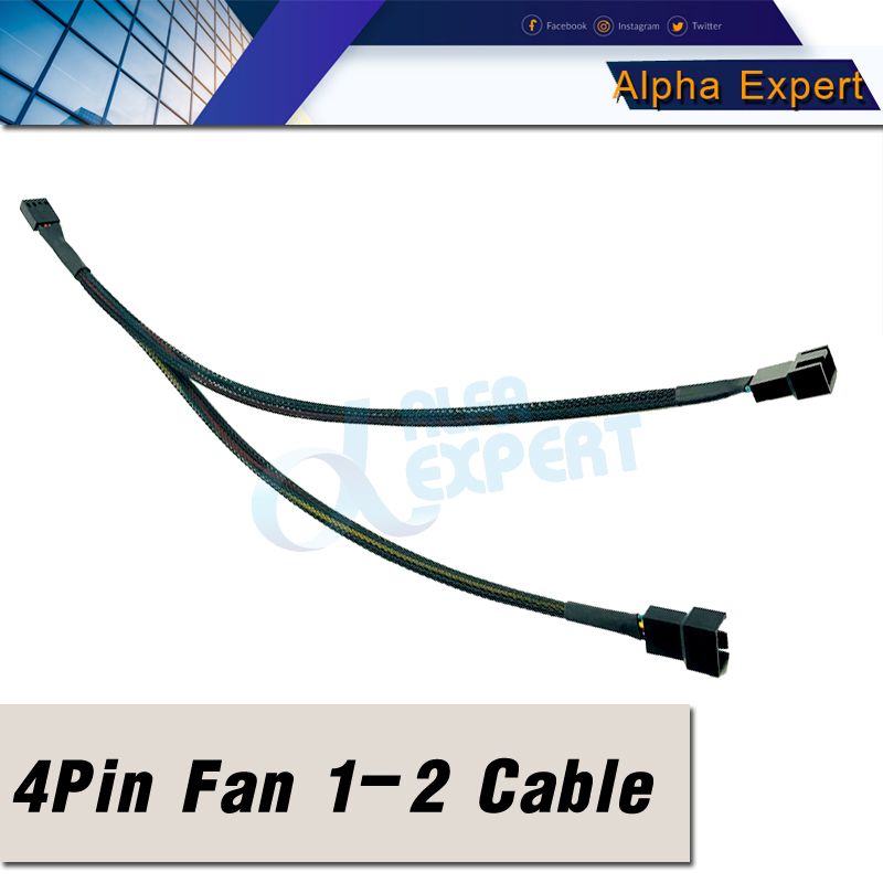 สายแยกพัดลม Mainboard CPU 4 PIN Fan Extention Cables PWM 4P Adapter Cable Computer Case Mainboard 4 PIN Power Cables