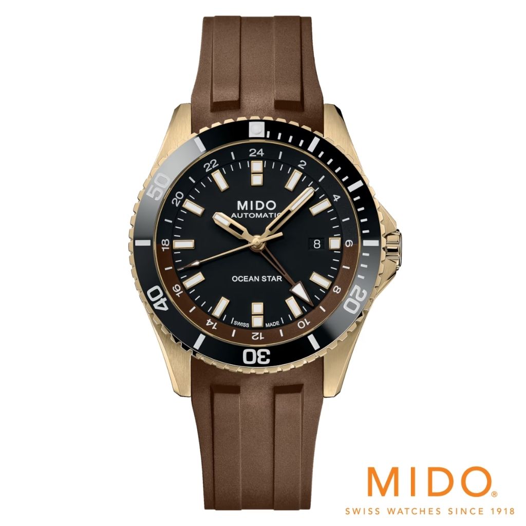 MIDO รุ่น Ocean Star GMT นาฬิกาสำหรับผู้ชาย รหัสรุ่น M026.629.37.291.00 BLACK MEN WATCH ราคา 52,500 บาท*ส่งฟรี