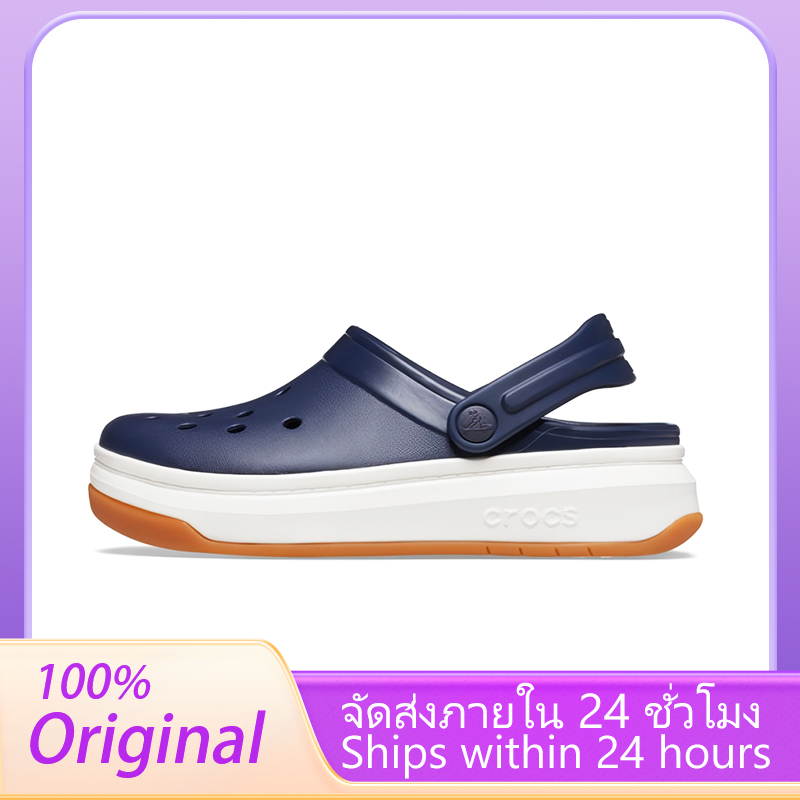 Crocs Crocband Full Force Clog Navy Blue Thick Sole Sandals for men ราคา 1,580 บาท*ส่งฟรี