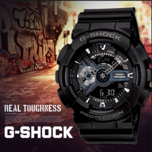 สินค้า นาฬิกา Casio G-Shock รุ่น GA-110-1B นาฬิกาผู้ชายสายเรซิ่นสีดำ รุ่น Blackhawk ตัวขายดี
