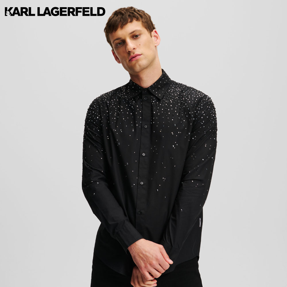 KARL LAGERFELD -RHINESTONE DEGRADÉ SHIRT เสื้อเชิ้ต ราคา 15,500 บาท*ส่งฟรี