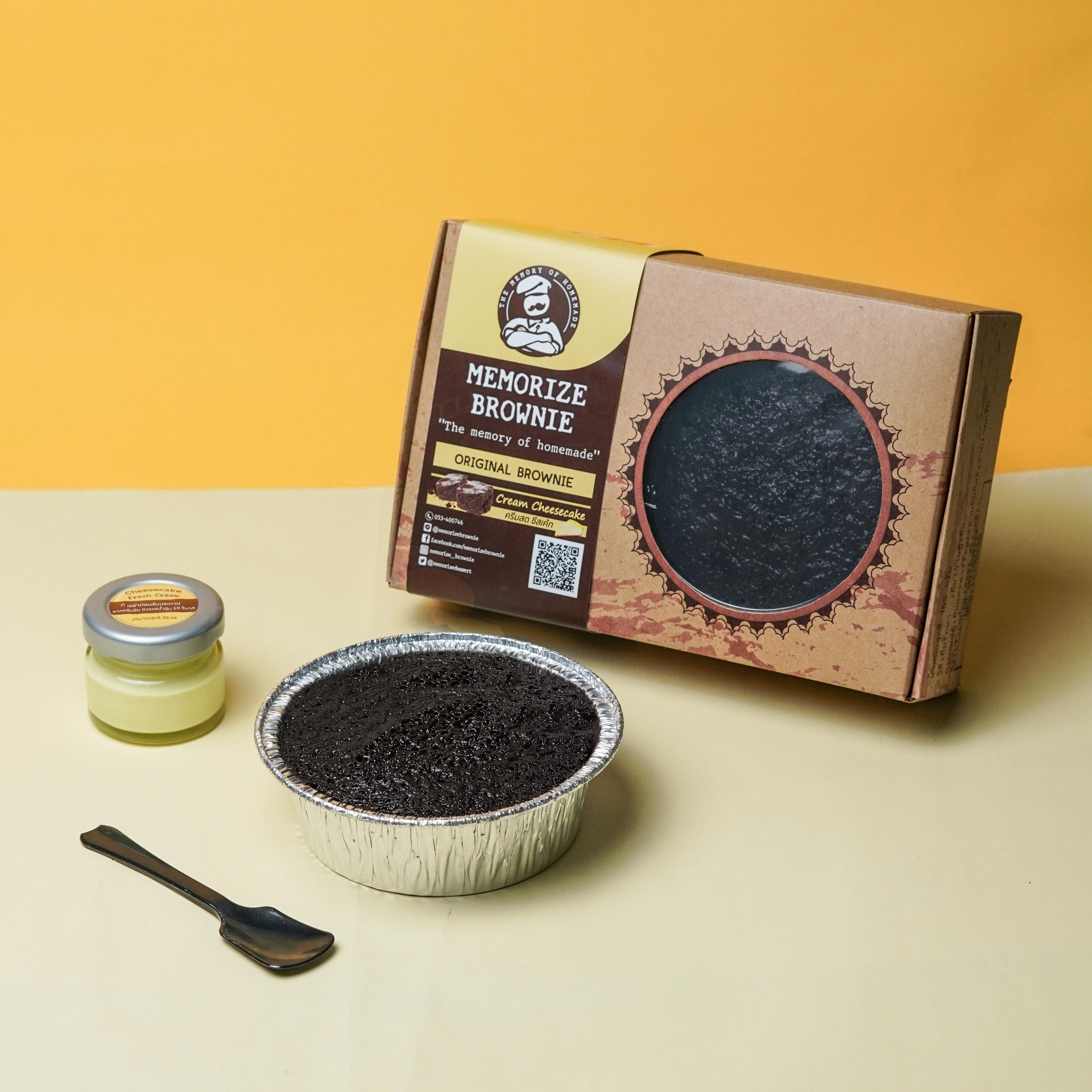 Original Brownie (Cream Cheese Cake) เมมโมไรซ์ บราวนี่ ชีสเค้ก รสชาติดั้งเดิมพร้อมครีมสดชีสเค้ก สัมผัสรสชีสเค้ก ราคา 145 บาท*ส่งฟรี