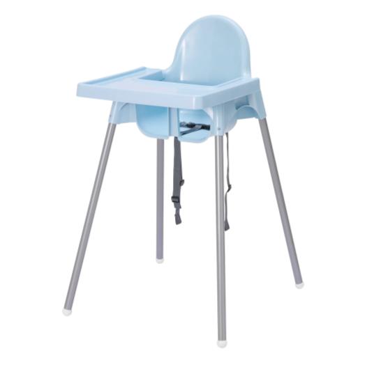 เก้าอี้กินข้าวเด็ก 56 x 90 cm. ประกอบง่าย น้ำหนักเบา เคลื่อนย้ายสะดวก รูปทรงโค้งมนมีฐานกว้าง มีเข็มขัดรัดเพื่อความปลอดภัย