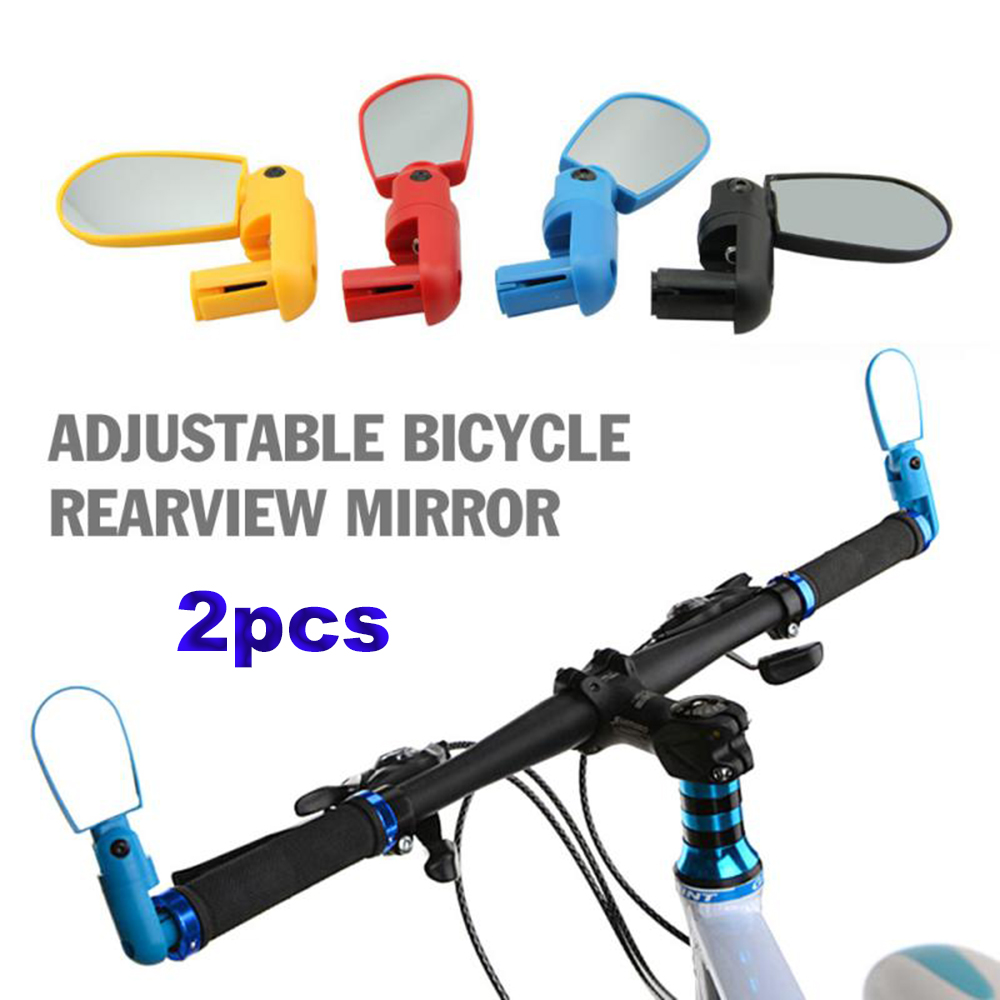 SDWWEQ ยืดหยุ่น1คู่กระจกเงาจักรยานเสือภูเขาขี่จักรยาน Handlebar ติดตั้งด้านหลังดูกระจกจักรยานกระจกสะท้อนแสงกระจกมองหลัง