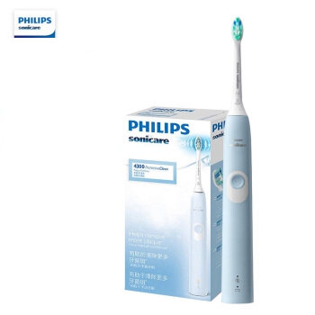 แปรงสีฟันไฟฟ้า ทำความสะอาดทุกซี่ฟันอย่างหมดจด สุราษฎร์ธานี PHILIPS electric toothbrush net tooth care type adult sonic toothbrush 2 types of tooth cleaning strength optional force sensing light blue HX6803