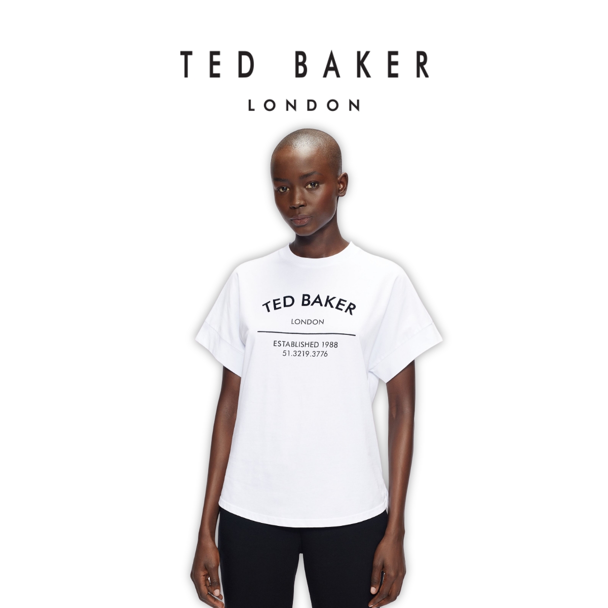 [Speical voucher 15%] Ted Baker Women's Helja Branded Tshirt ราคา 2,076 บาท*ส่งฟรี