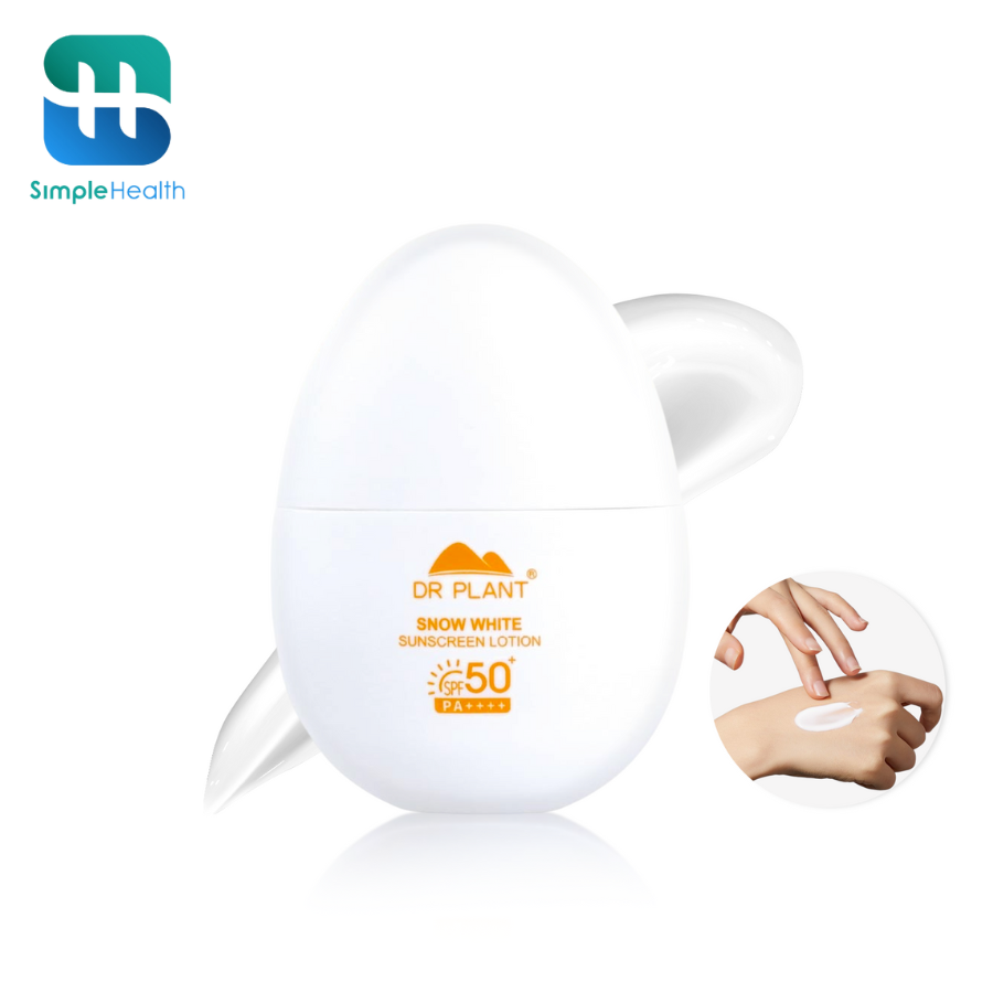 Simple Health Facial Sunscreen, Sunscreen Lotion, Sunscreen Cream, Dr Plant Sunscreen, Waterproof, Easy to Spread, Not Sticky, Spf50+ Pa++++