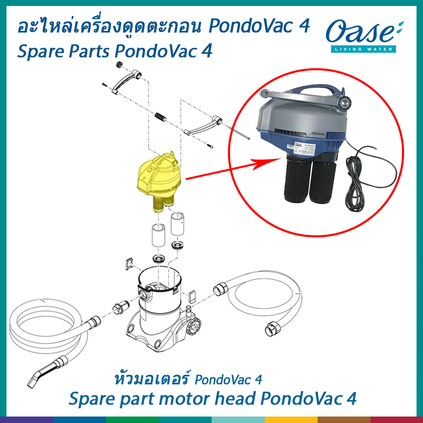 Oase Spare part motor head PondoVac 4 ราคา 13,000 บาท*ส่งฟรี