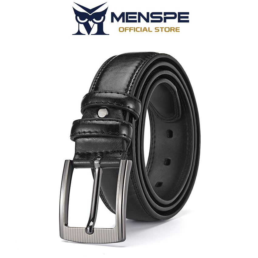 MENSPE Men's Fashion Belt, Double-Layer V-Neck Belt, Retro Business Belt, Scratch-Resistant Safety Belt, Gentleman's Belt, Belt for Men ราคา 179 บาท*ส่งฟรี