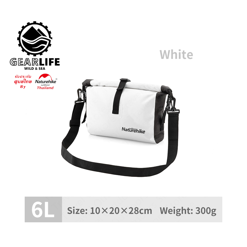 มุมมองเพิ่มเติมของสินค้า (ศูนย์ไทย) Natke กระเป๋ากันน้ำ 6L / 15L กระเป๋าสะพายข้าง กระเป๋าสะพายไหล่ กระเป๋า PVC Sling Waterproof Bag