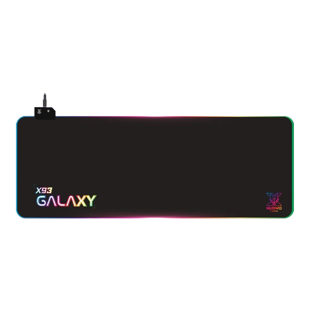 Nubwo X93 Galaxy Gaming Mouse pad แผ่นรองเมาส์มีไฟ ขนาด L / XL