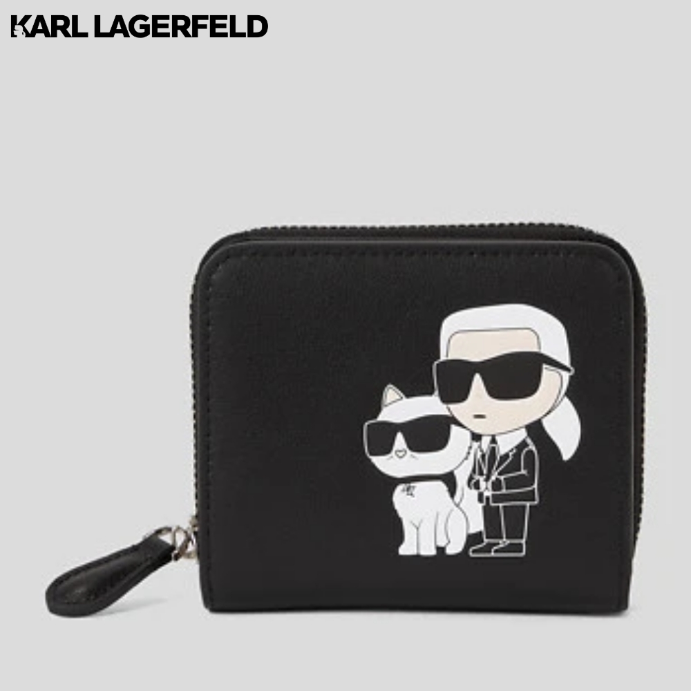 KARL LAGERFELD - K/IKONIK 2.0 LEATHER SMALL ZIP WALLET 230W3215 กระเป๋าสตางค์ - ยี่ห้อ Karl Lagerfeld ราคา 3,750 บาท*ส่งฟรี