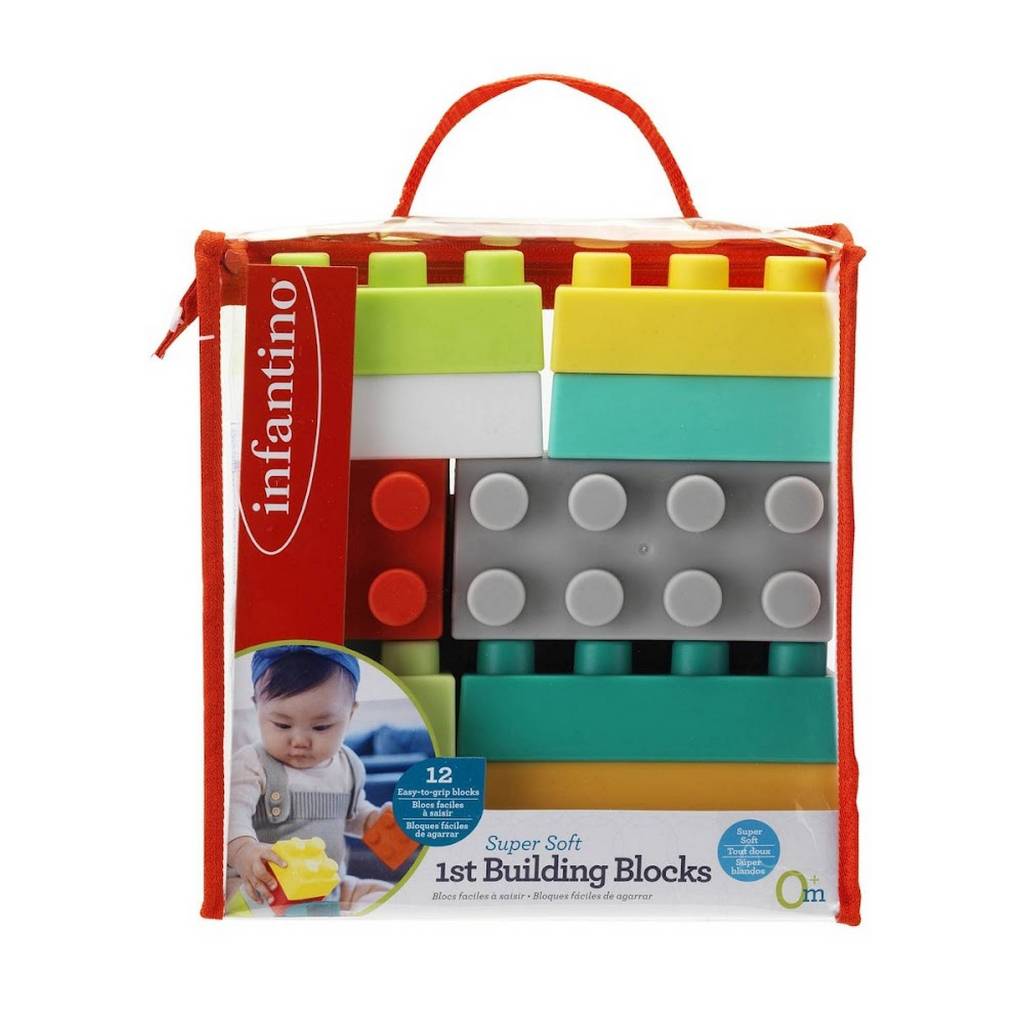 Infantino : Super Soft 1St Building Blocks - Developmental Silicone Lego ราคา 1,071 บาท*ส่งฟรี