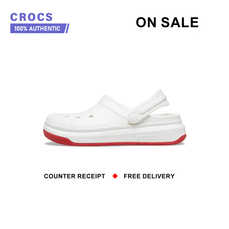 Authentic Crocs Crocsband Full Force " White " Sports Sandals 206122 - 100 Shopping Mall Same Style ราคา 1,360 บาท*ส่งฟรี