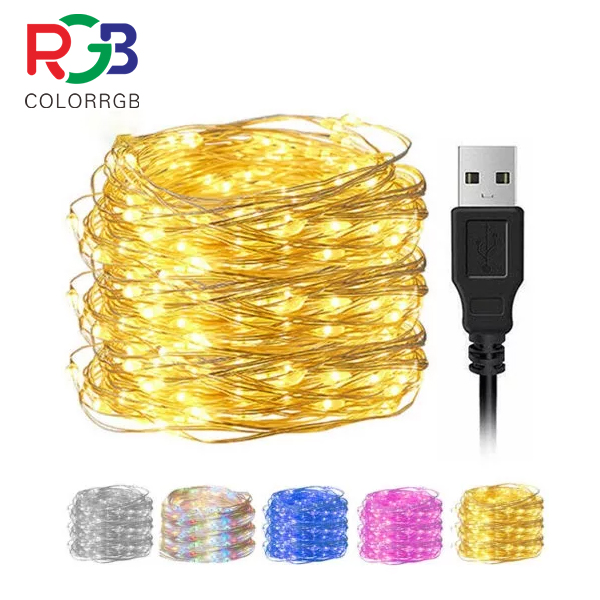 LED String Light,2M,10M,20M,USB Powered Fairy Lights String Lights, Copper Wire Starry led Lights for Bedroom,Outdoor,Christmas ราคา 72 บาท*ส่งฟรี