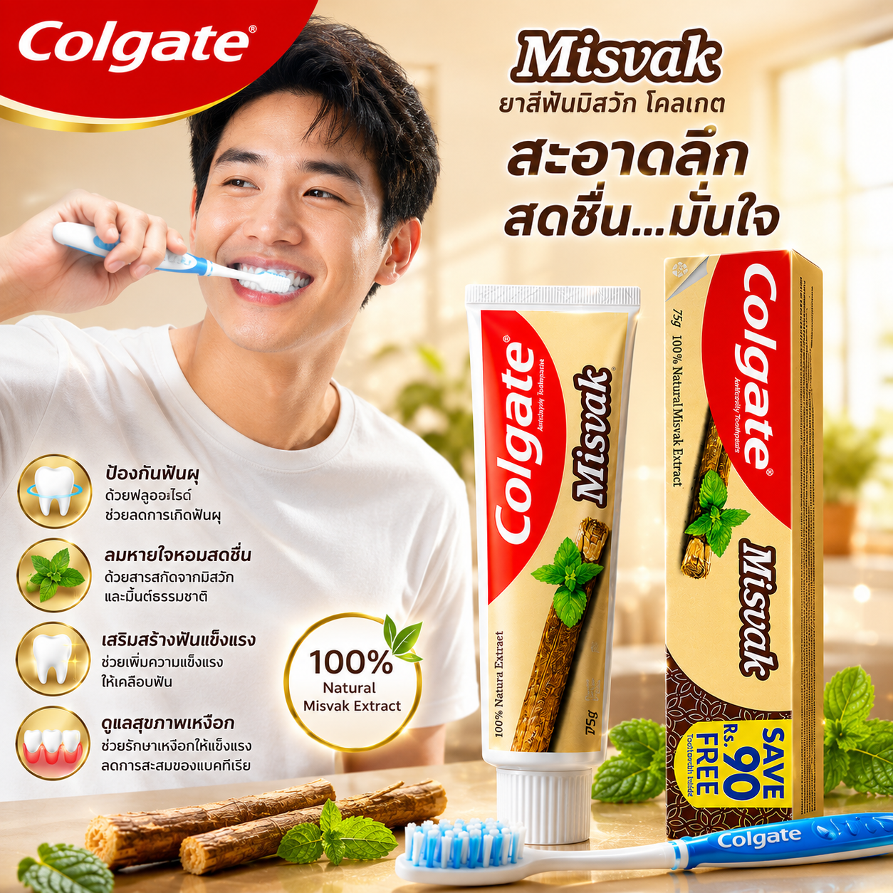 Colgate Herbal Miswak 75g view 2