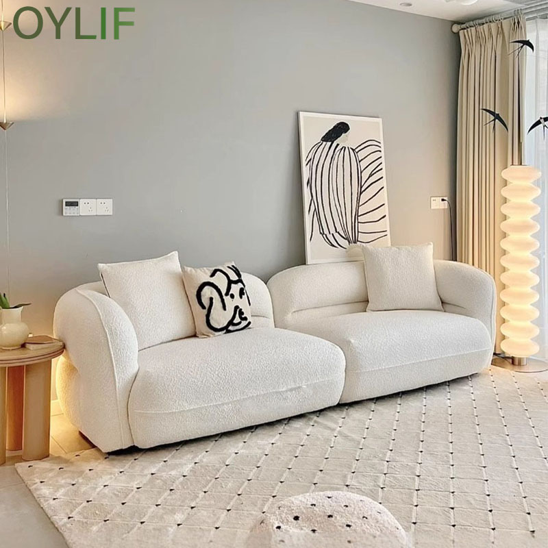 Oylif sofa fabric teddy fleece sofa Japanese style cute soft fabric furniture sofa mini sofa living room oy1115 ราคา 65,976 บาท*ส่งฟรี