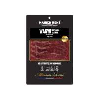 Thai Jasmine Wagyu Bresaola(TH) BMS 7/8 dried beef 100% pre-sliced 50 g/1000g Dried Cured for 4 months Made in Thailand เนื้อวัวจัสมินวากิวไทย 50 กรัม/1000 กรัม วัววากิวพันธุ์ผสมญี่ปุ่นเลี้ยงด้วยใบเตยและข้าวหอมมะลิโดยเกษรกรไทย
