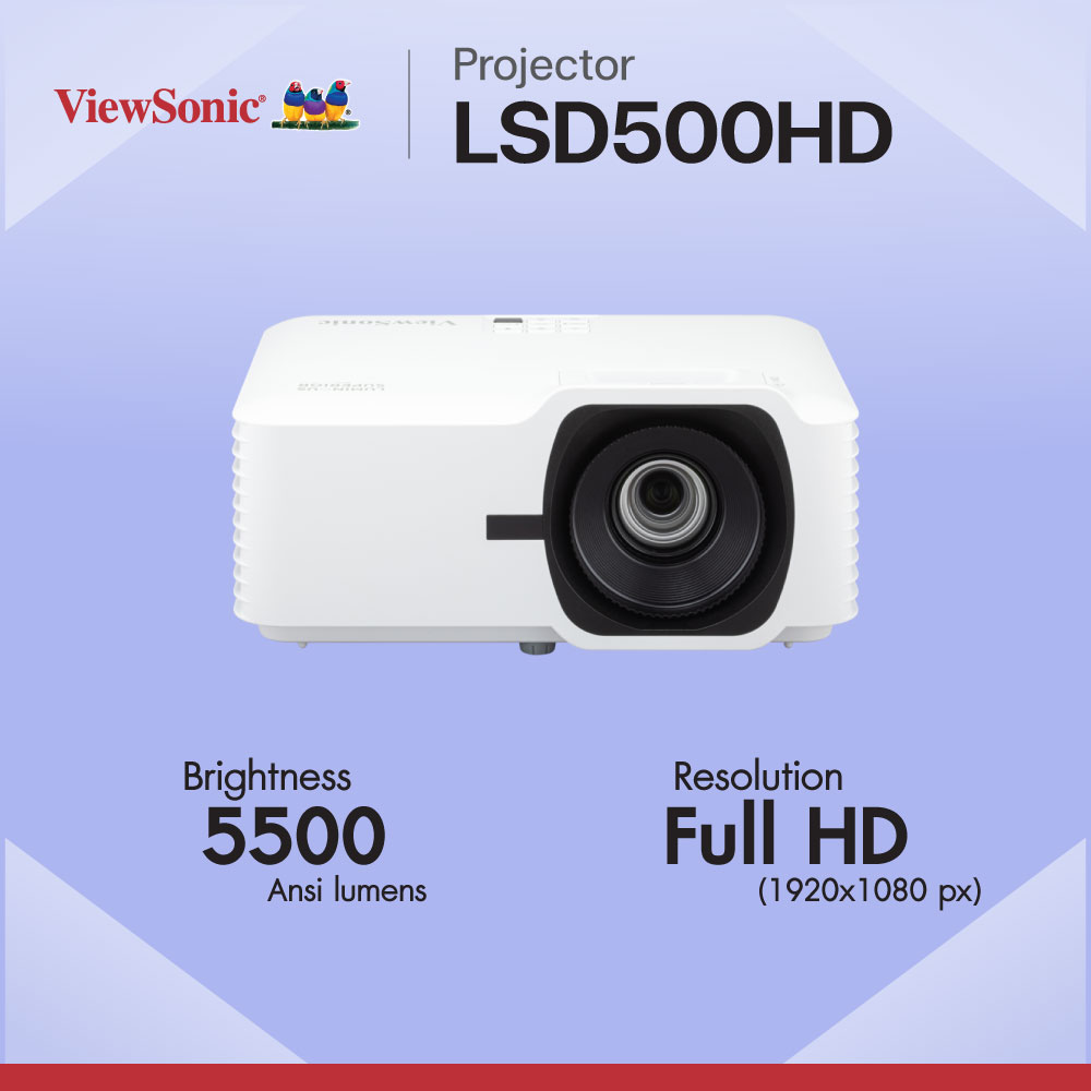 Viewsonic Lsd500Hd Laser Projector 5500 Ansi Lumens Full Hd (Competes with Light, Produces Clear Images, Can Issue Tax Invoices, 3-Year Warranty) ราคา 43,500 บาท*ส่งฟรี