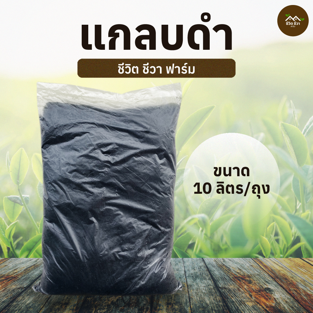 แกลบดำ แกลบเผา ขี้เถ้าดำ ขี้เถ้าแกลบ คุณภาพดี ขนาด 10 ลิตร ชีวิต ชีวา ฟาร์ม ราคา 25 บาท*ส่งฟรี