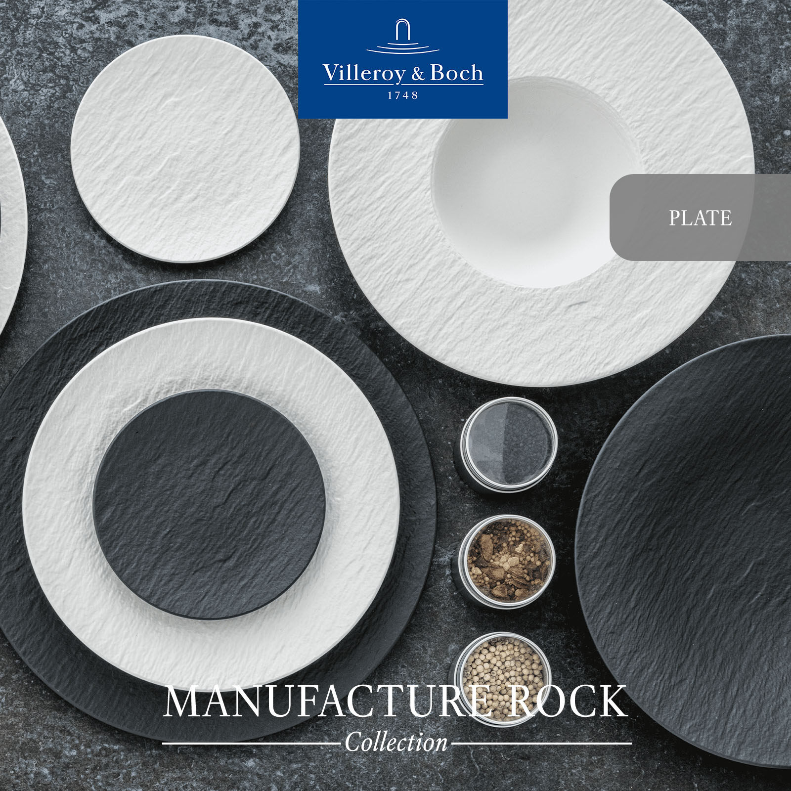 Villeroy & Boch - Manufacture Rock Flat Plate Collection ราคา 1,240 บาท*ส่งฟรี