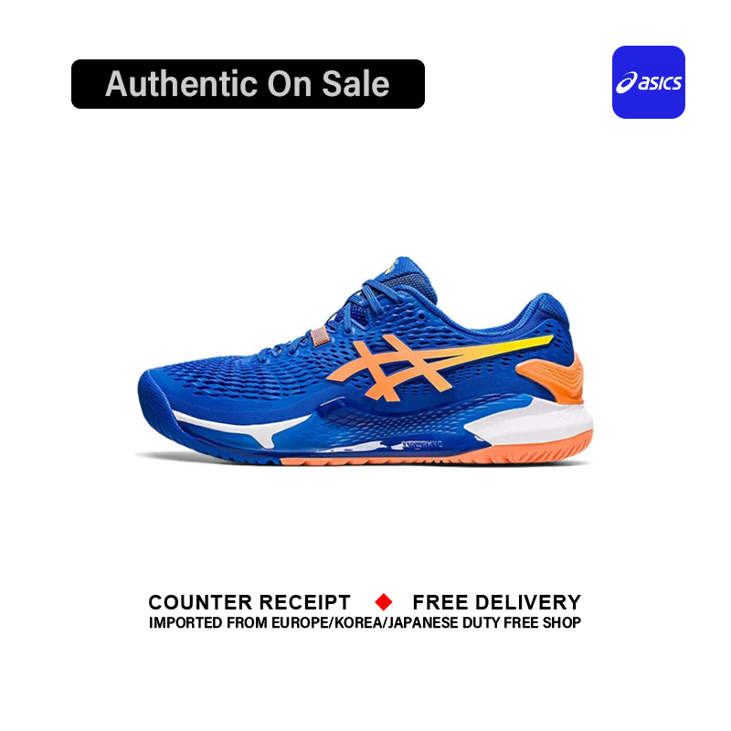Official Asics GEL Resolution 9 " Blue " รองเท้าวิ่ง 1041A384 - 960 Complete Shoes Box ราคา 3,149 บาท*ส่งฟรี