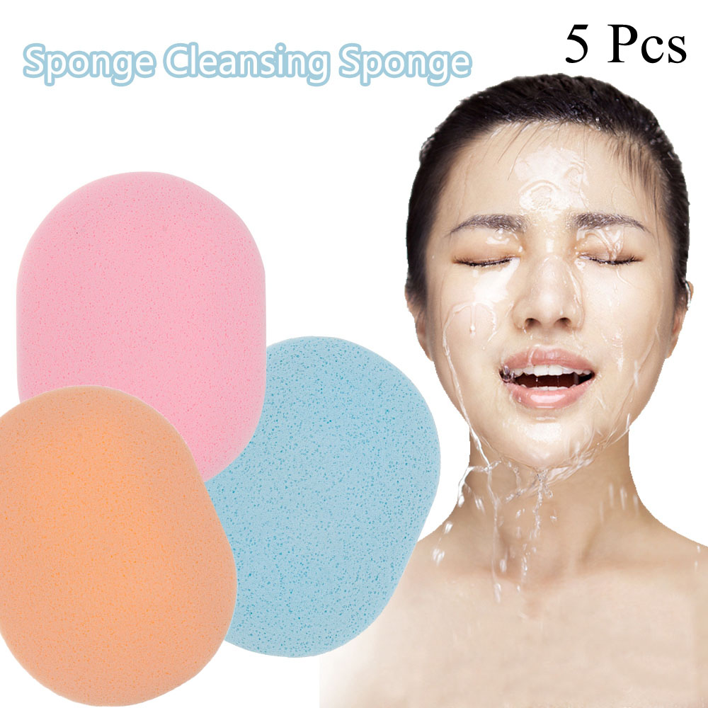 UC50A1ALX 5 Pcs Hot Sale Beauty Tool Skin Care Bathroom Supplies Scrub Puff Body Washing Sponge Cleansing Sponge Facial Cleaner