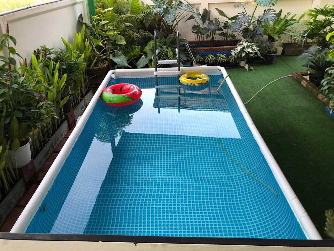 Prism Frame™ 16' x 8' x 42" Rectangular Above Ground Pool Set ราคา 23,900 บาท*ส่งฟรี