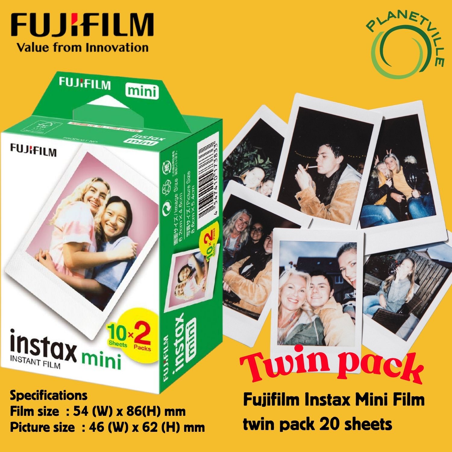 Fujifilm Instax Mini Film (20 Sheets) Genuine, Ready to Ship, Center Warranty, Expiration Date 03-2028 ราคา 799 บาท*ส่งฟรี