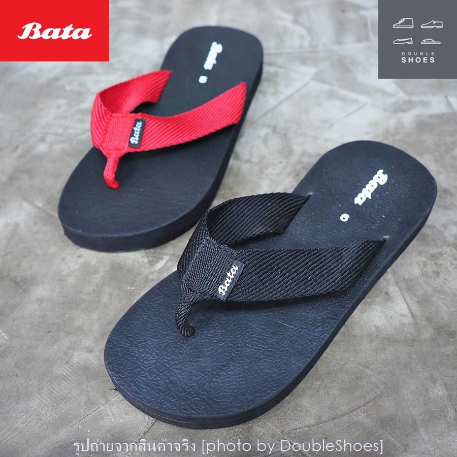 Bata (บาจา) แท้ 100%  รองเท้าแตะแบบหนีบ (สีแดง/สีดำ) ไซส์ 38-45 (879-5082,879-6082)