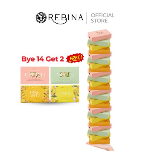 ซื้อ14แถม2 คุ้มมาก+ เจลลี่วิตามิน บำรุงผิวขาวใส 4 รสชาติ REBINA JELLY 7ชิ้น/กล่อง ราคา 3,299 บาท*ส่งฟรี