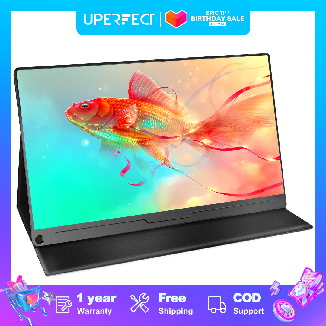 Uperfect【Ship from Thailand】 Portable Monitor 15.6 Inch Fhd Dual Ips Hdr Screen, Gaming Computer Monitors 1080P Display with HDMI Type C for Laptop, Pc, Mac, Phone, Ps4/3, Xbox ราคา 2,199 บาท*ส่งฟรี