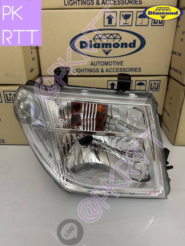 ไฟหน้า NISSAN NAVARA D40 ปี 2007-2012 โคมฮาโลเจน นิสสัน นาวาร่า นาวารา ตราเพชร ไดมอนด์ Diamond ราคา 1,150 บาท*ส่งฟรี