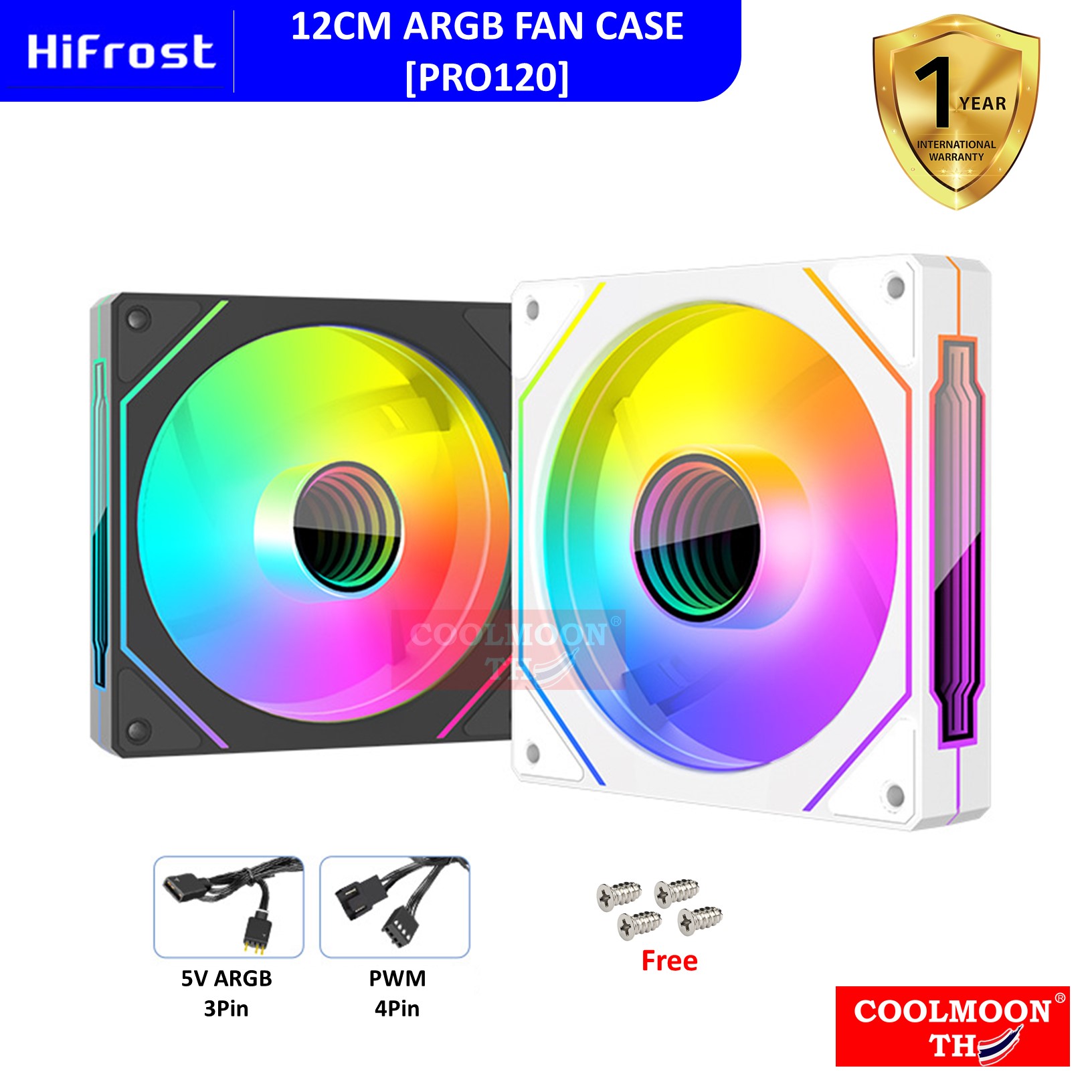 PRO120 Argb Case Fan 5V Argb 120mm Case Fan, Silent Magnetic Motor Cooling Fan Computer ราคา 145 บาท*ส่งฟรี