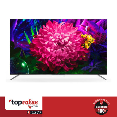 TCL QLED TV 4K Android 9.0 50 นิ้ว รุ่น 50C715 รับประกันศูนย์ 3 ปี Smart TV Full Screen Design - Google Assistant & Netflix & Youtube & LINE TV - 2G RAM+16G ROM- Wifi 2.4 & 5 Ghz Hand Free Voice Control